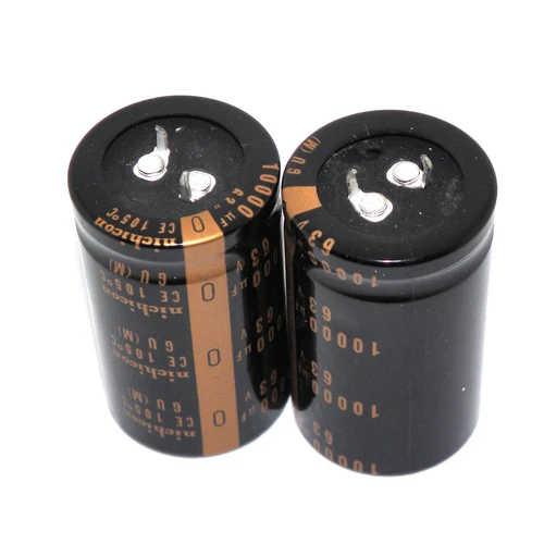 2PCS 63V 10000UF Long Life High-frequency Electrolytic Capacitor 10000MFD 63V