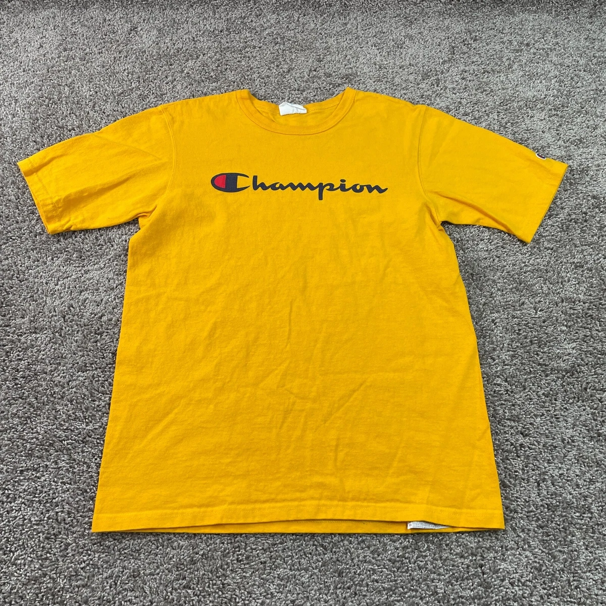 Yellow and black champion shirt clearance