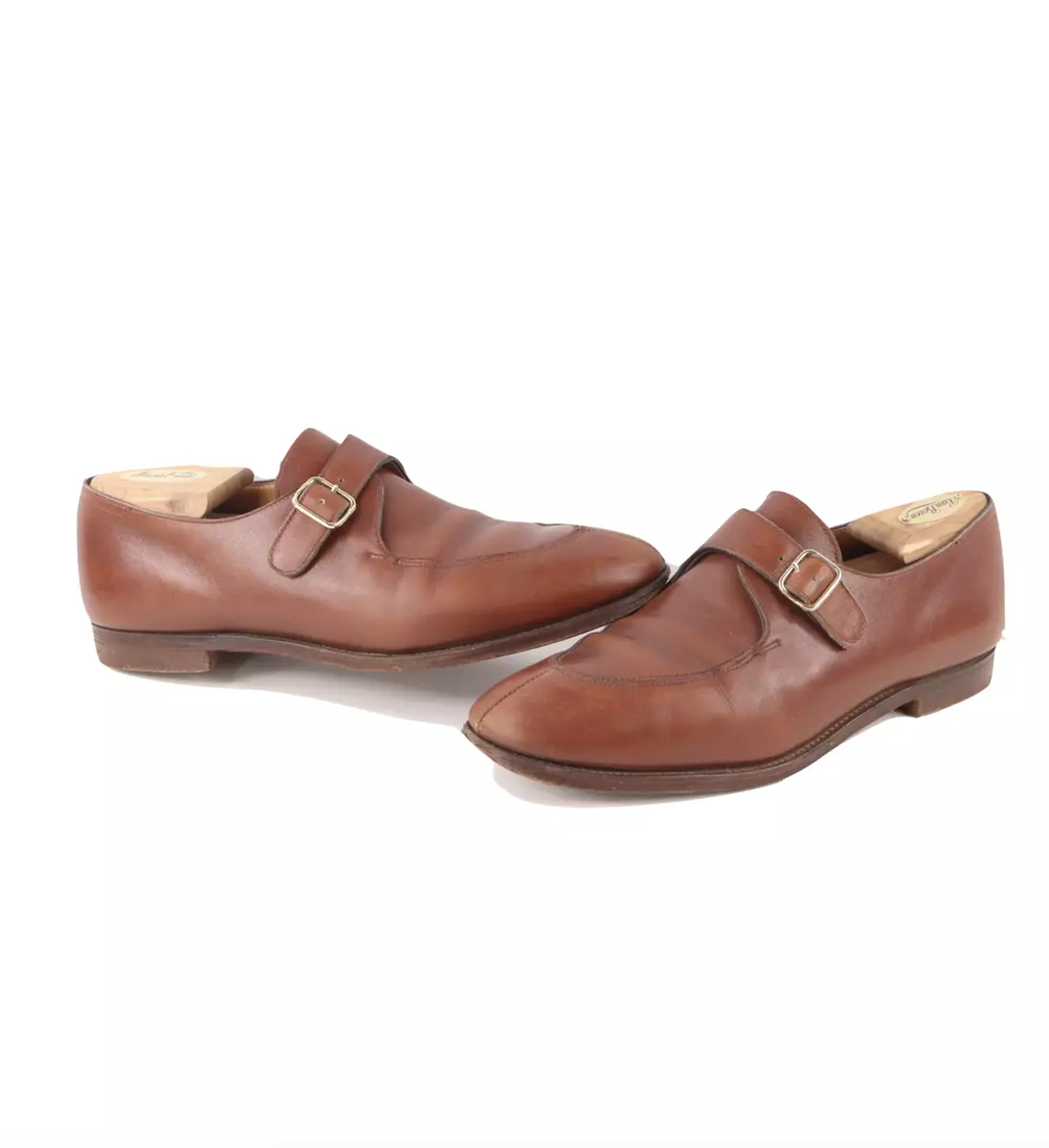 John Lobb Kosner Mens Size 9.5 C Leather Buckle Monkstrap Dress