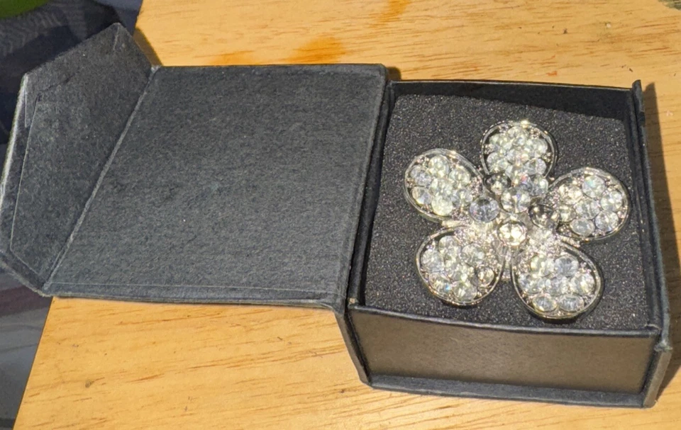 Bolso Miche Charm Grande Flor Caja Plateada Foto 2 de 4