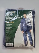 DICK  S SPORTING GOODS 2 PC BLUE VINYL ADULT RAIN SUIT XL- XXL NIP K