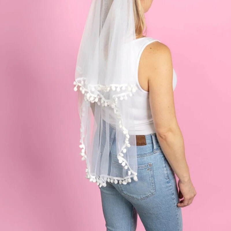 Wedding Party Costume Hat Bridal Veil Headdress Festival Carnival Hat - Image 3 of 4