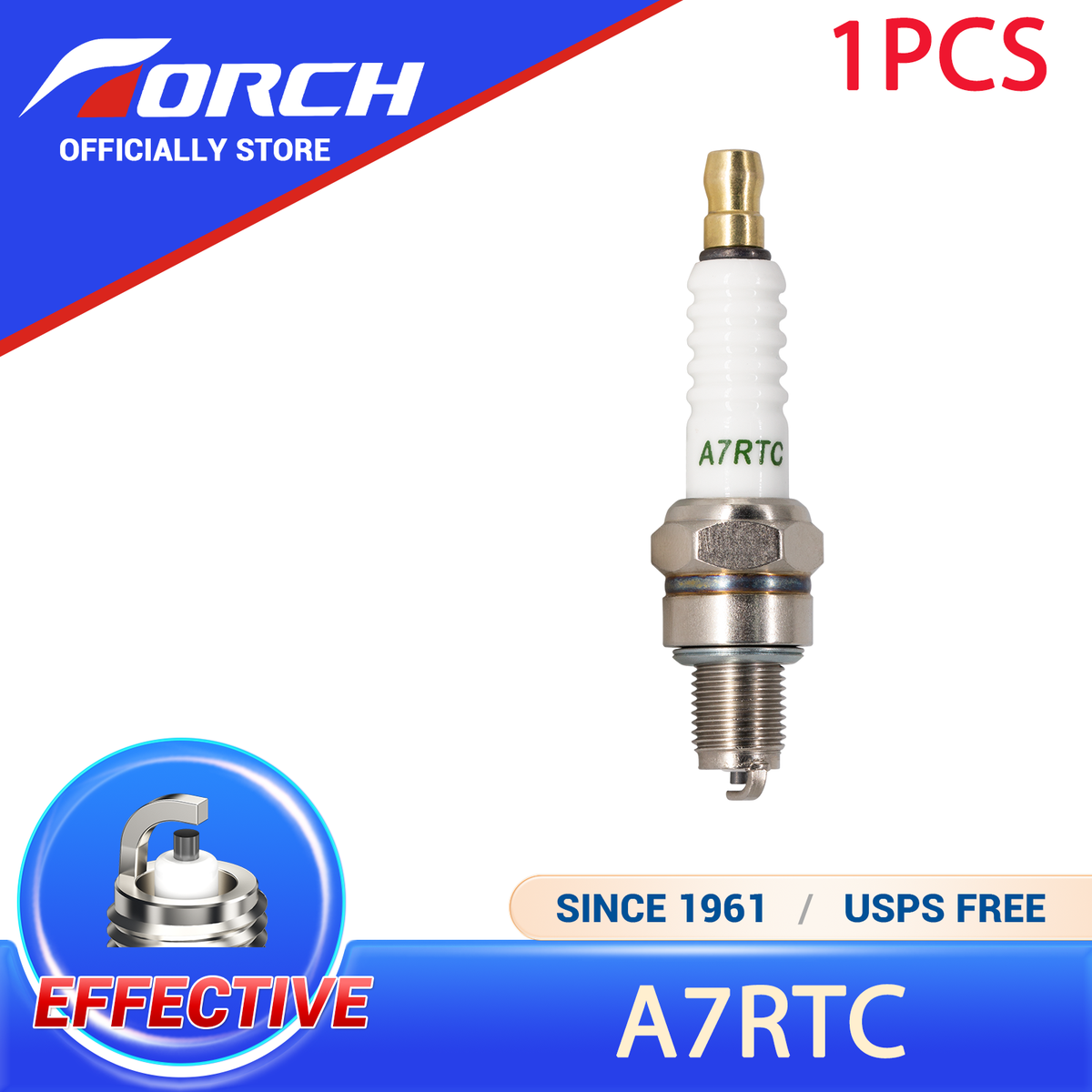 2x TORCH A7RTC Spark Plugs for NGK CR7HSA 4629 C7HSA for Denso