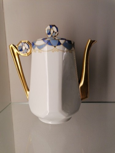 Limoges Art Deco Kaffeekanne, reiche Vergoldung, guter Zustand, selten H: 23,5 - Picture 6 of 11