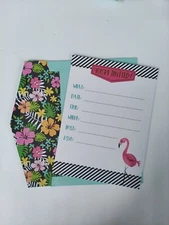30 Flamingo Party Invitations for Kids, Teens, Adults, Boys & Girls, Blank