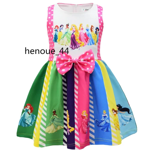 minnie stitch Cartoon Bowknot Dress Skirt Princess Party Birthday Fancy girl - Picture 51 of 69