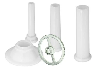 WOLFCUT Wurstfüller Tülle Füllrohr Kunststoff Führungsscheibe Gr 5 7 8 10/12 20/22 30/32