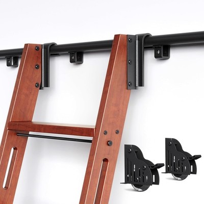 12ft Rolling Library Ladder Hardware 350lb