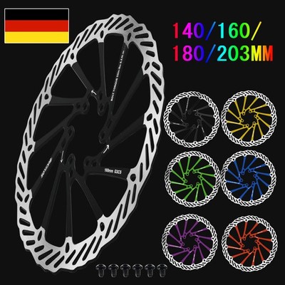 140 160 180 203mm Fahrrad Rotor für Shimano  6-holen MTB Rennrad Bremsscheibe DE