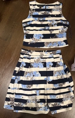 INC Scuba stretchiger Rock und Cropped Top - Bild 1 von 4