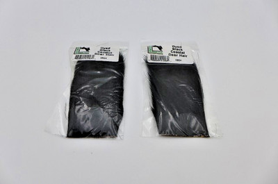 Hareline Dubbin Dyed Black Coastal Deer Hair Fly Tying Material NEW