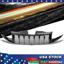 Front Grill For 14-16 Grand Cherokee 5.7l6.4l Black Honeycomb Meshchrome Ring Front Grill For 14-16 Grand Cherokee 5.7l6.4l Black Honeycomb Meshchrome Ring