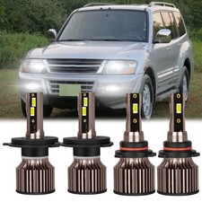 For Mitsubishi Montero 2001-2006 - 4x Led Headlight Bulbs Hilo Beam Fog Light
