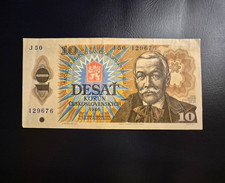 10 Korun Banknote Tschechoslowakei (Desa Kor&uacute;n) Einzelst&uuml;ck