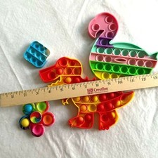Lot of Fidget Toys Poppers Spinner Dino Swan Square Rainbow Pop It