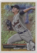 2017 Bowman Chrome Prospects Gold Shimmer Refractor 28/50 Tyler Alexander 7m3