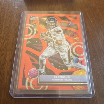 2025 Topps Chrome Cosmic Red Lunar Eclipse CJ STROUD 10/10 TEXANS Book-end