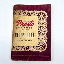 Vintage Presto Pressure Cooker Recipe Book Model 40 1947 Manual Guide