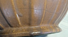 Vintage unmarked McCoy 6 3/4" large Sand Butterfly Jardiniere Brown Ribbed — photo 7
