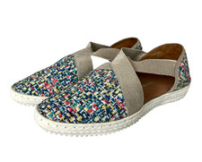 BM Bernie Mev. Women's Mosaic Stretch Multi Woven Flats Sandals EU 38 / US7-7.5