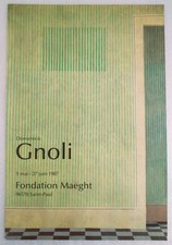 GNOLI DOMENICO affiche originale exposition 1987