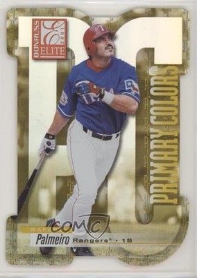 2001 Donruss Elite Primary Colors Yellow Die-Cut 38/75 Rafael Palmeiro 0e5c