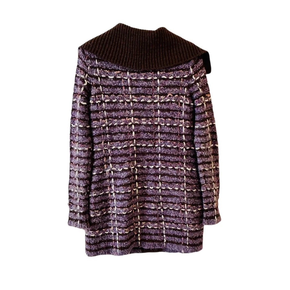 Sleeping on Snow Womens Chunky Button Up Long Cardigan Sweater Size M Granola - Image 3 of 4