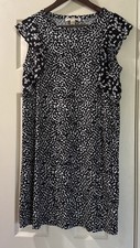 Michael Kors Black & White Dressy Dress Medium