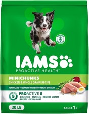 IAMS Proactive Health Minichunks Adult Dry Dog Food with Real Chicken, 30 lb