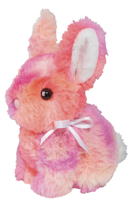 Douglas Toy Tie Dye Mini Bunny Soft Plush Stuffed Animal, Hot Pink