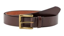 Timberland Leather Belt - Men's USA Assembled Genuine Leather Belt Brown