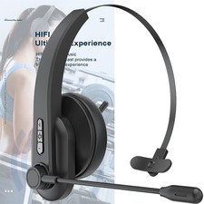 Wireless Headphone Headset Bluetooth Truck Driver Noise Cancelling For Phones PC