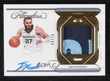 2022-23 Panini Flawless Gold 4/10 David Roddy #FPA-DVR Patch Auto 3d3