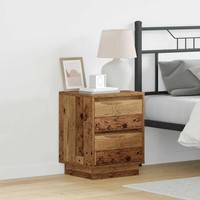 Nachttisch 2 Stk. Altholz 39 X 34,5 X 50 Cm Holzwerkstoff