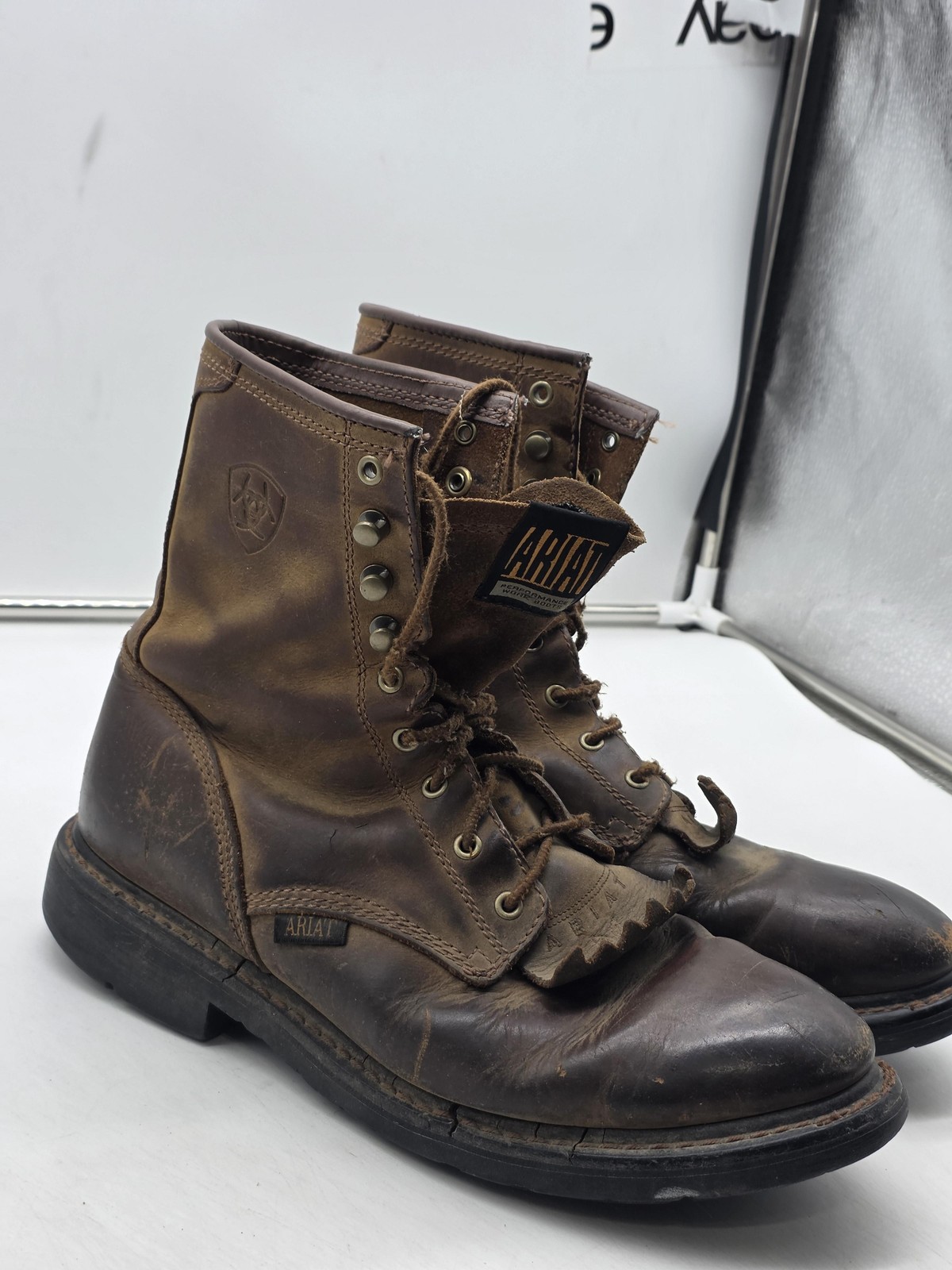 S Size 10d Brown Cascade Leather Lace Up Safety Toe Workwear
