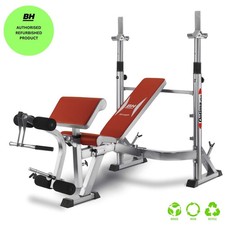 Reggiseno Fitness G330 Panca Pesi Posteriore Squat Rack Regolabile Multi Palestra Portaoggetti Pali