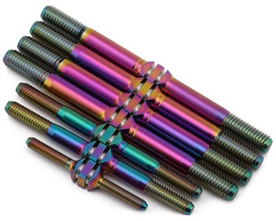 J&T Bearing Co. Tekno NB48/EB48 2.2 Titanium ''Milled'' Turnbuckles (Oil Slick)