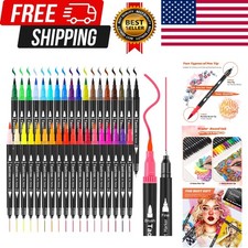 36 Colors Dual Tip Art Markers Pens for Adult Coloring Books, Artist Fine  Brus