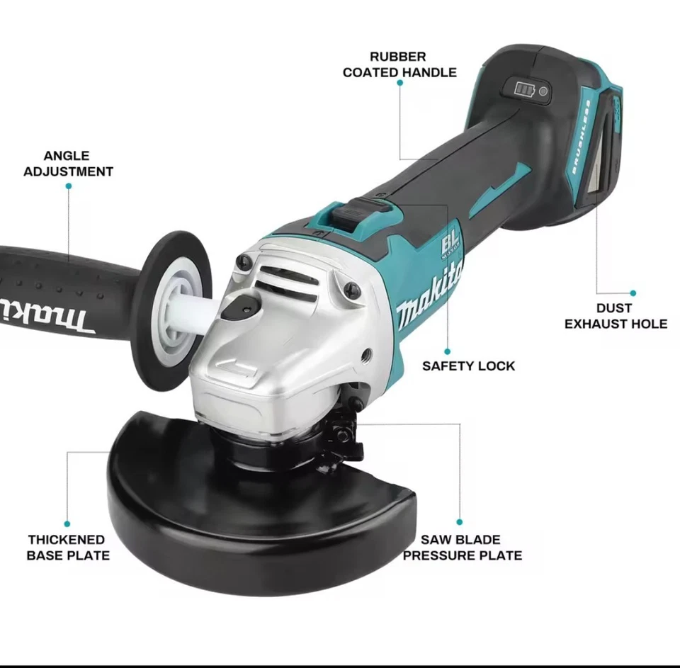 Makita DGA504 18V Sans Fil  Meuleuse d’Angle Brushless 125mm - Photo 4/4