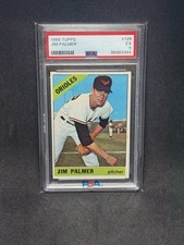 1966 Topps Jim Palmer Rookie Card Graded PSA 5 EX. rookie card picture