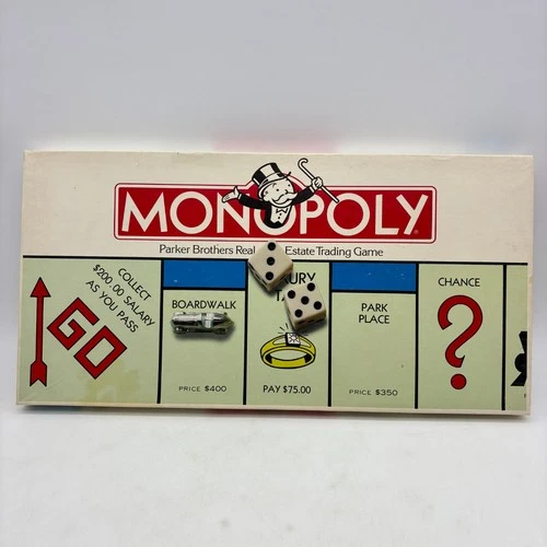 VINTAGE Monopoly 1985 COMPLETE Classic Board Game Parker Brothers 80's