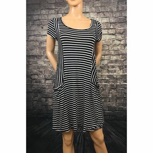 black and white shift dress