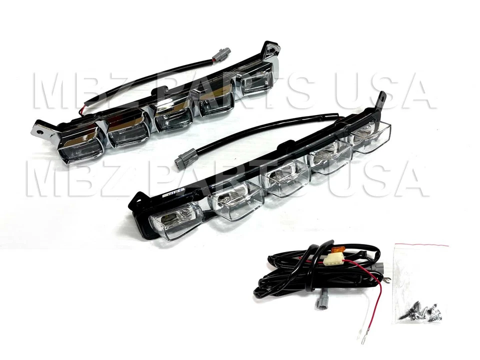 G63 G65 AMG para-choque dianteiro lábio inferior led spoiler asa 6x6 classe G estilo Brabus - Imagem 4 de 4