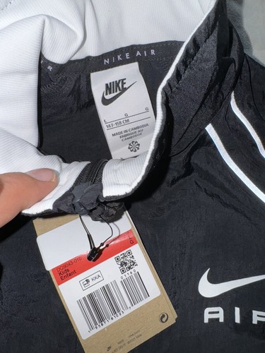 Nike Air Youth Tracksuit Black DQ9043-010 Large 147-158cm New With Tags - Picture 6 of 10