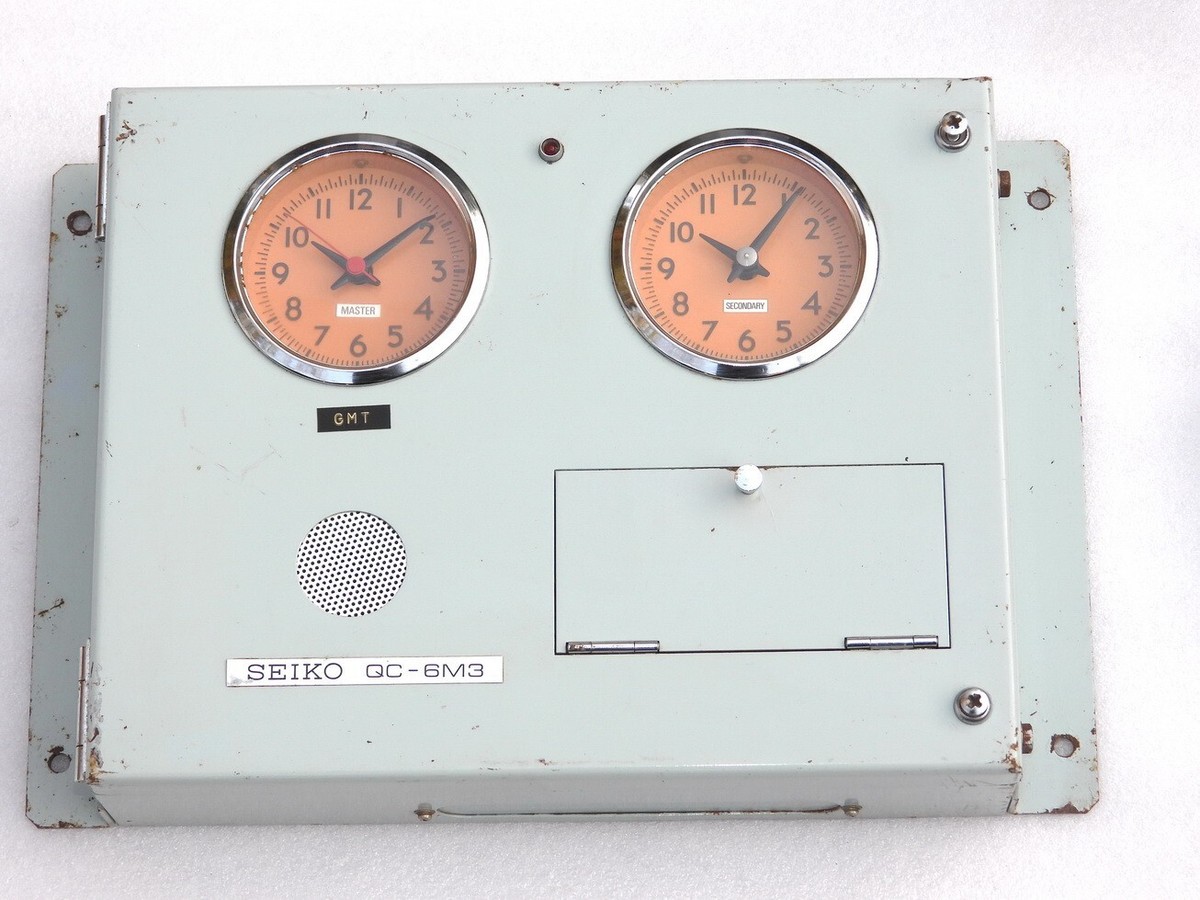 SEIKO JAPAN TYPE QC-6M3 SHIPS MARINE NAVIGATION MASTER CLOCK DECK