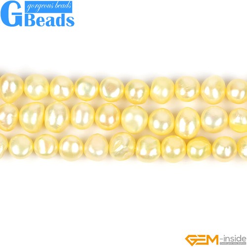 Freeform Coating 9-10mm Freshwater Pearls Beads For Jewelry Making 15" Big Size - Picture 27 of 36