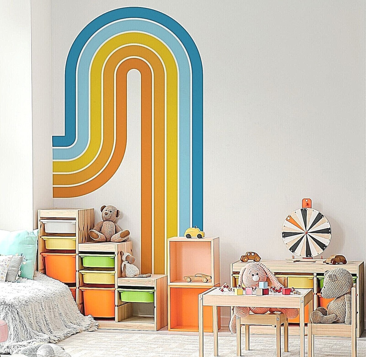 Sticker Mural Disney 30x30cm - Multicolore - PVC Sans Phtalates - Décoration Enfant Facile à Poser