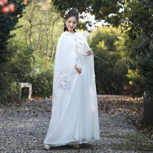 ALTRA Mantello bianco antico cappotto donna Han cinese antivento capospalla stile cinese