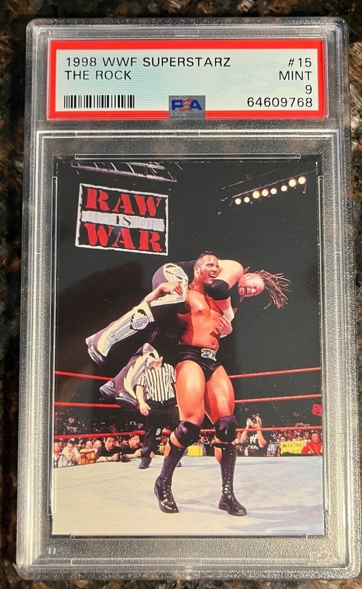 1998 Comic Images Superstarz WWF #15 The Rock RC PSA 9 MINT WWE