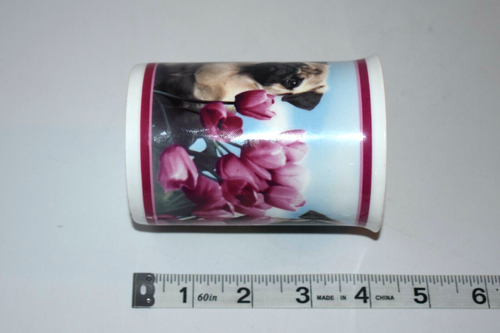 Purely Pugs Porcelain Collector Mug Danbury "Tulip Time" Pug Puppy Dog - Picture 6 of 9